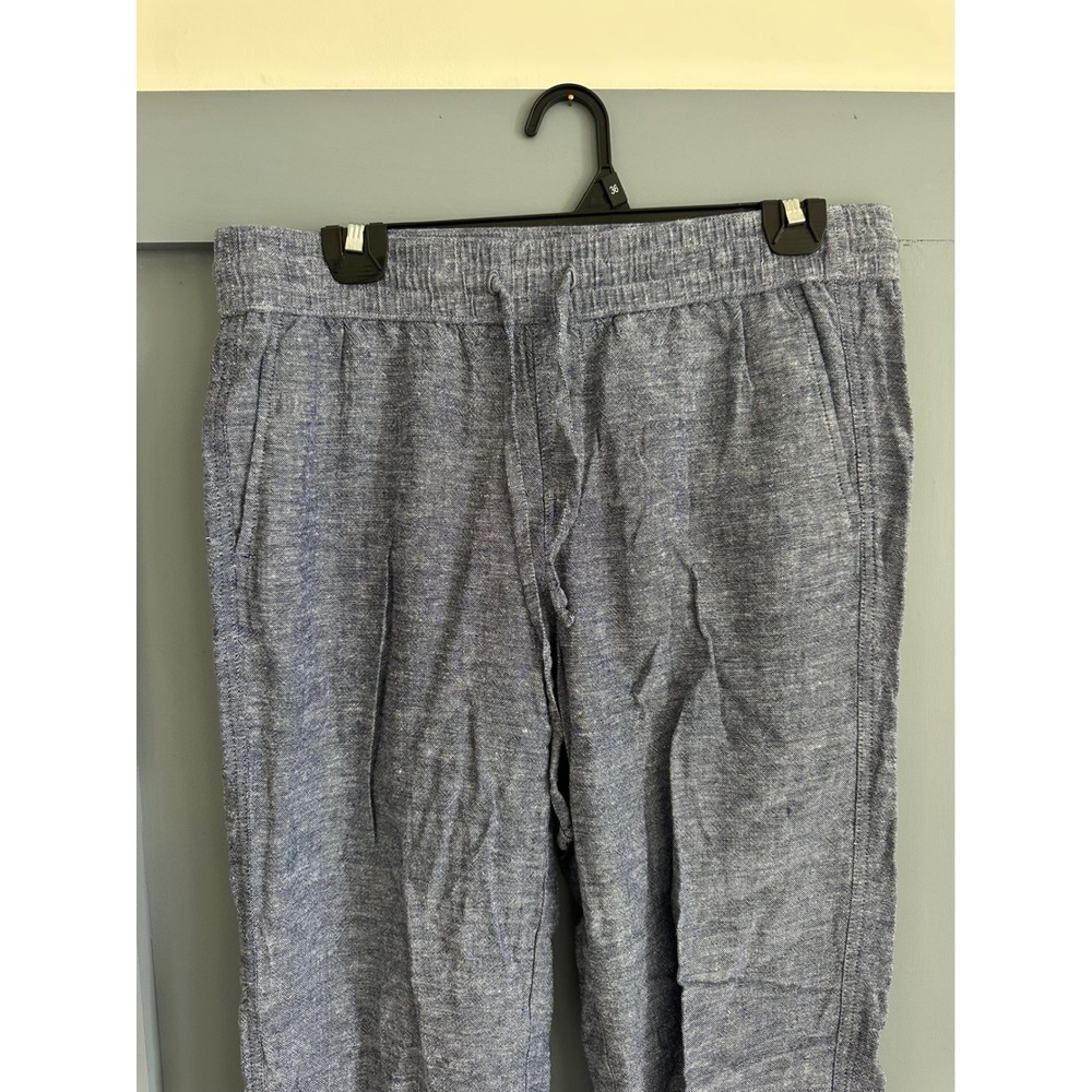 Ann Taylor Factory Blue Linen Blend Drawstring Pants Small 509114 Womens - Picture 3 of 8
